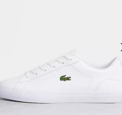 Lacoste Lerond leather trainers in white leather