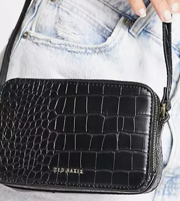 Ted Baker Stina mini camera bag in black