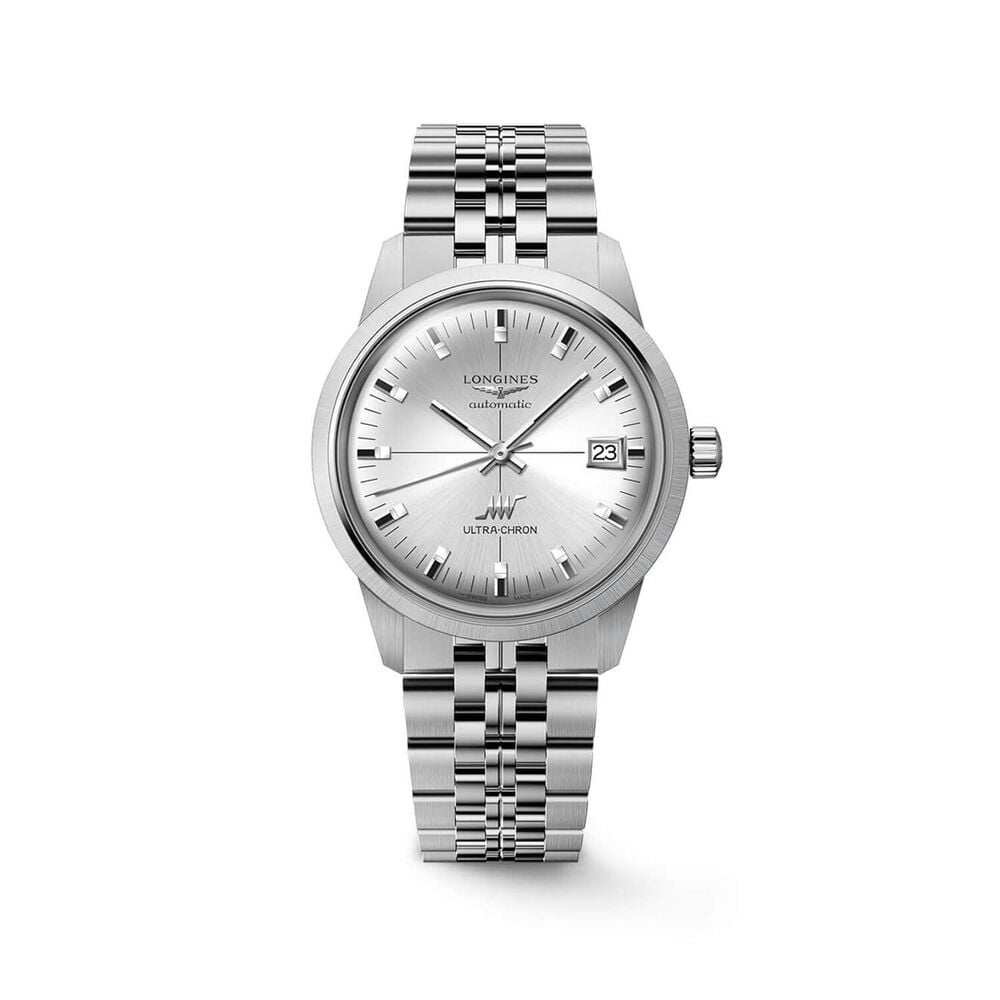 Longines Heritage Ultra-Chron Classic 37mm Silver Dial Steel Bracelet Watch image number 0