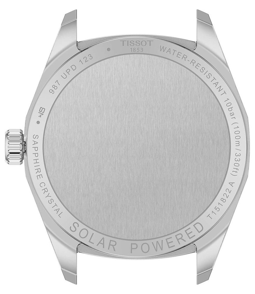 Tissot PRC 100 Solar 34mm Blue Dial Stainless Steel Bracelet Watch image number 3