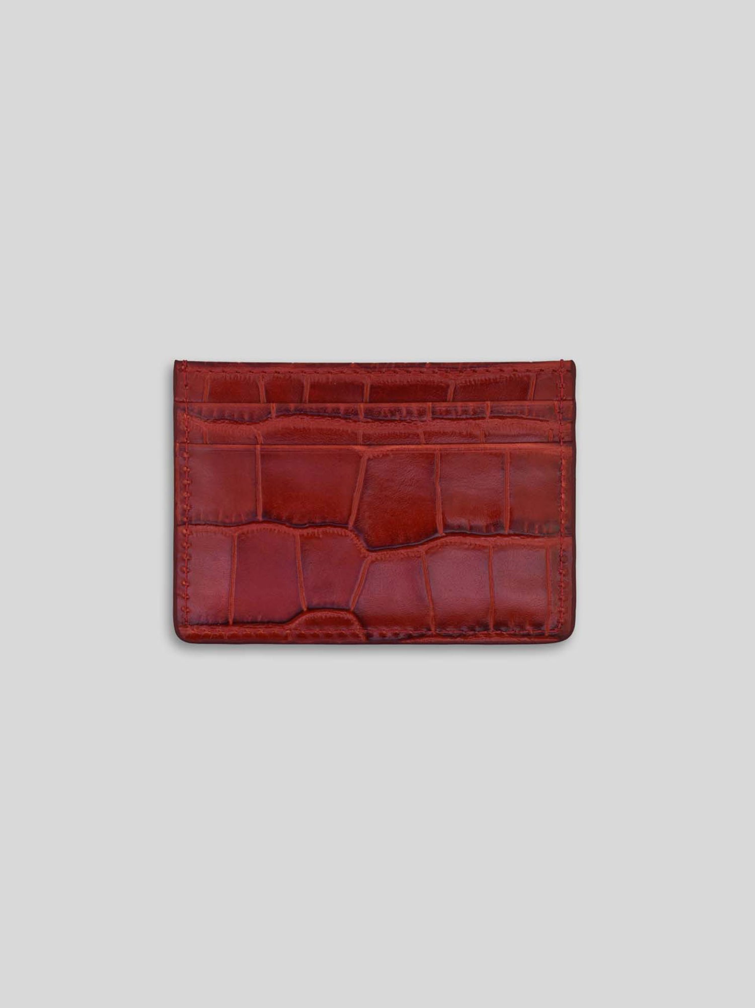 CROC DOUBLE-SIDED CARD HOLDER SPICED JAM RED - Image 2
