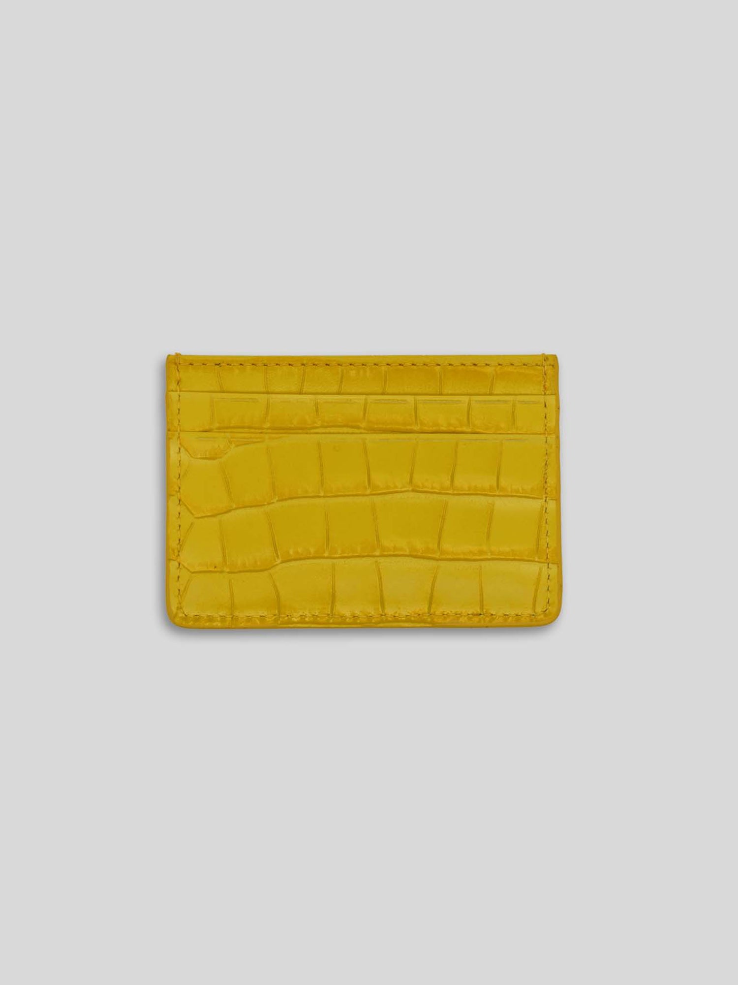 CROC DOUBLE-SIDED CARD HOLDER YELLOW - Image 2