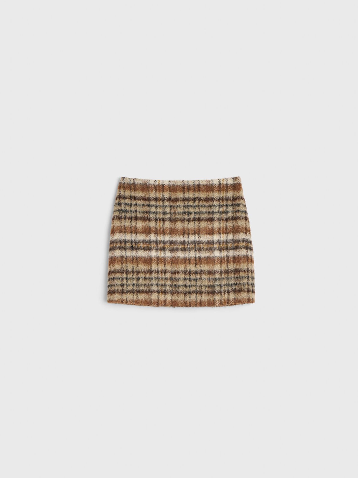 SEINE SKIRT BRUSHED CHECK BROWN - Image 5