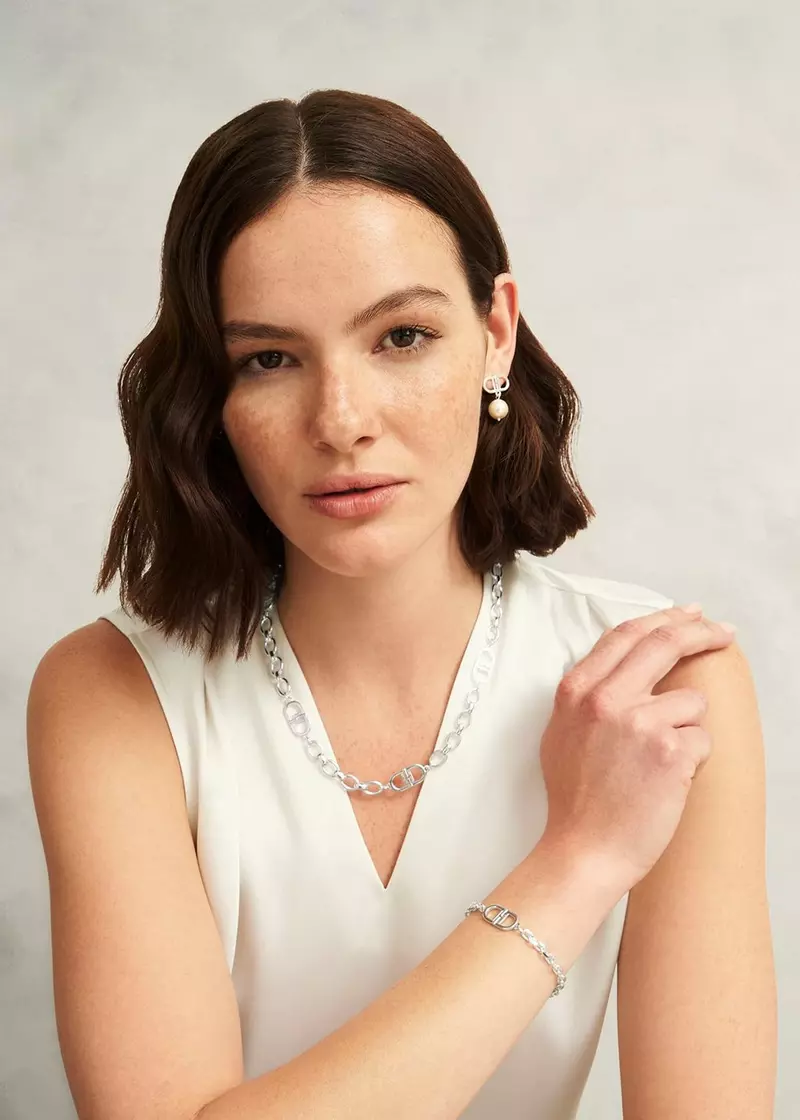 Bette Chain Silver Plated Necklace, Silver, hi-res