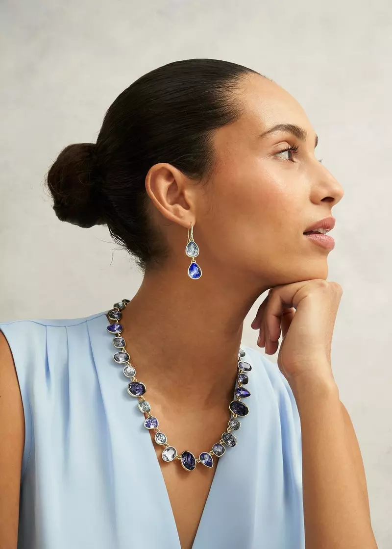 Indira Necklace, Blue Gold, hi-res