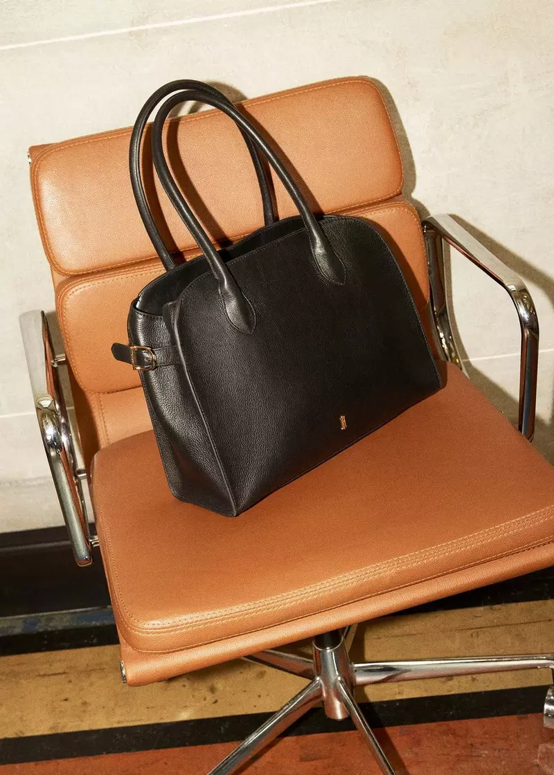 Alexis Leather Shoulder Bag, Black, hi-res