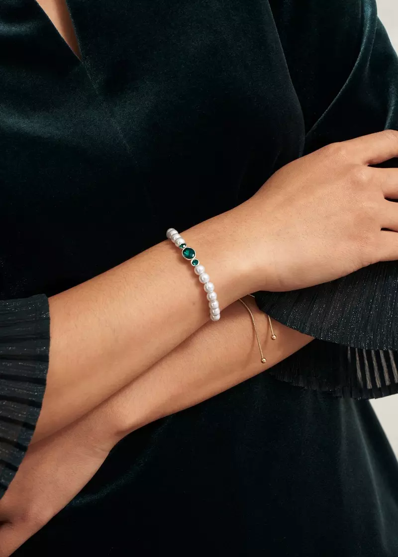 Priscilla Bracelet, Green Ivory, hi-res