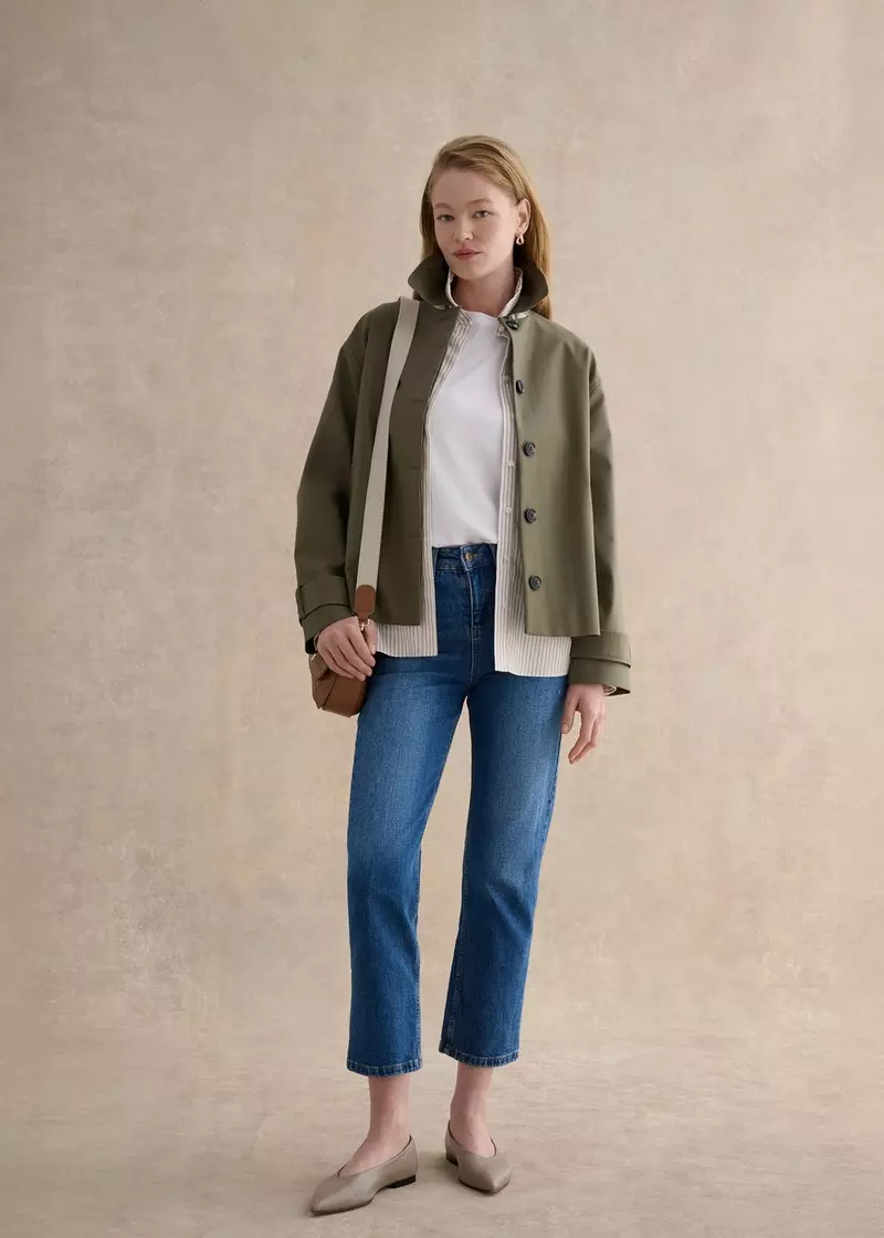 Frida Shower Resistant Trench Coat, Olive Green, hi-res