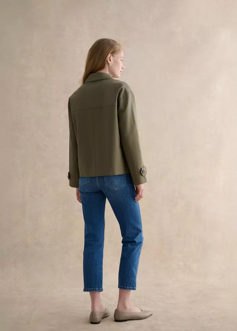 Frida Shower Resistant Trench Coat, Olive Green, hi-res