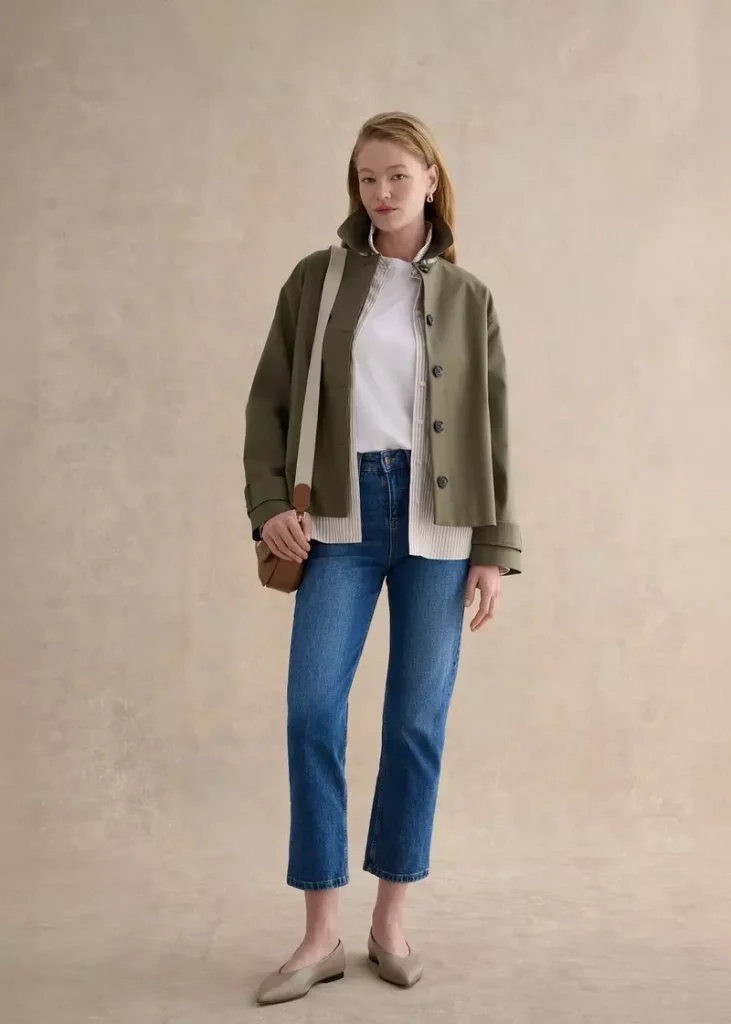 Petite Frida Shower Resistant Trench Coat, Olive Green, hi-res