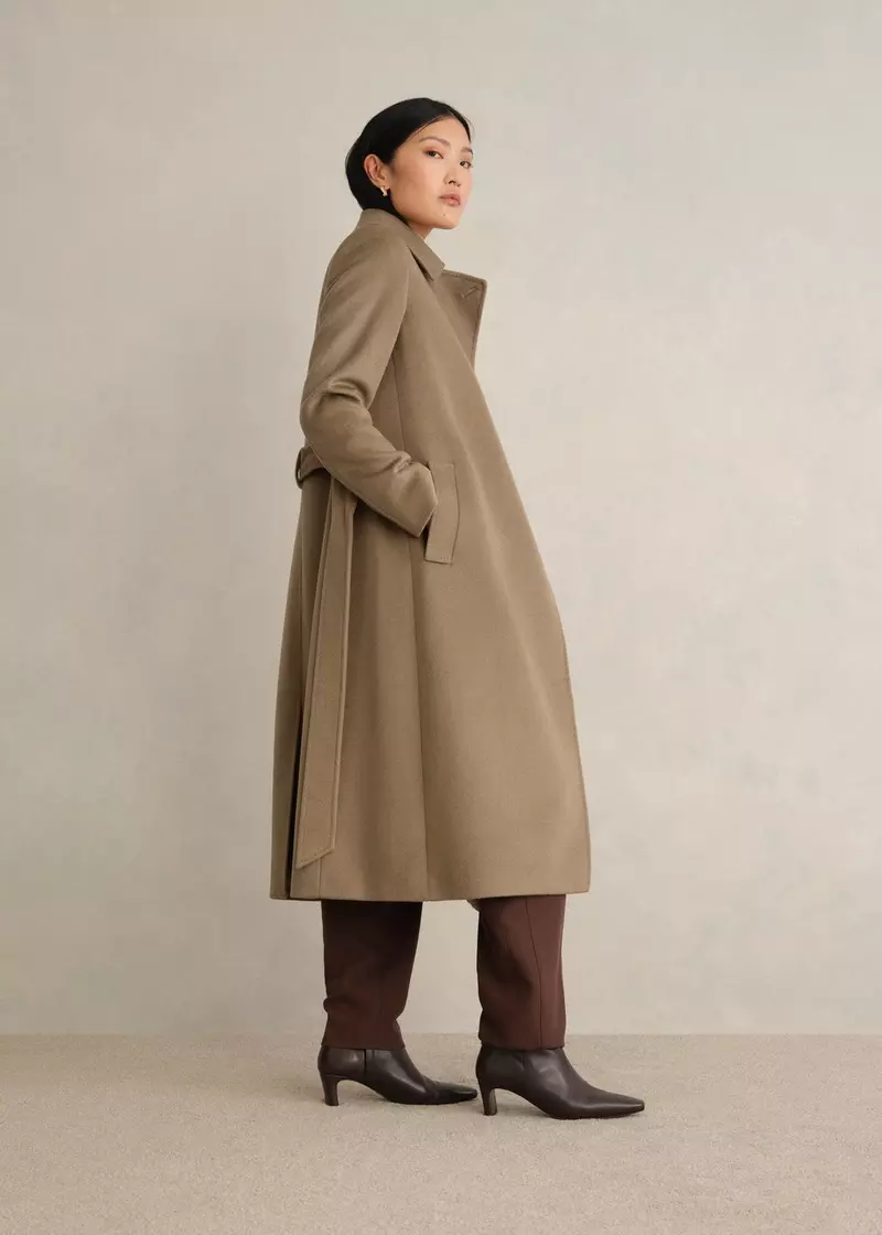 Livia Wool Wrap Coat, Neutral, hi-res