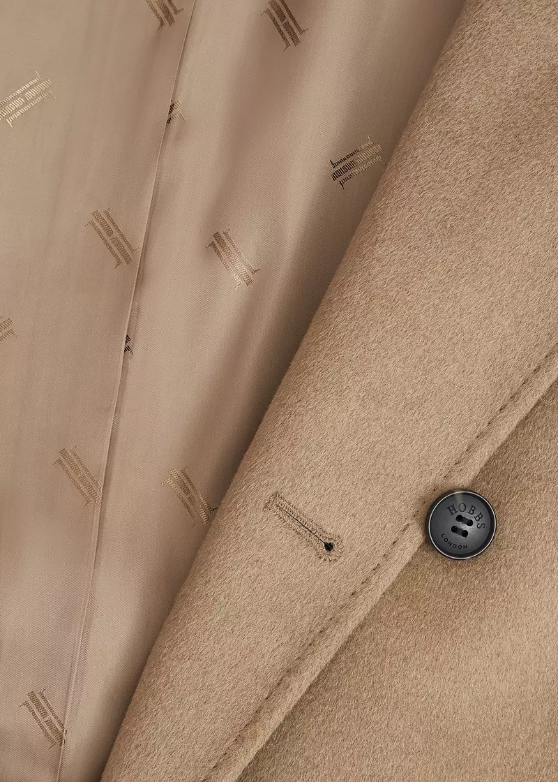 Livia Wool Wrap Coat, Neutral, hi-res