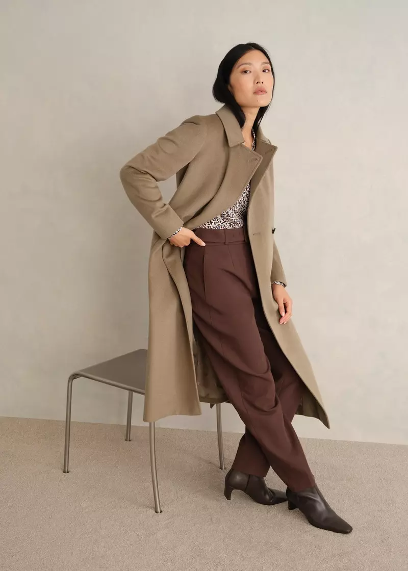 Livia Wool Wrap Coat, Neutral, hi-res