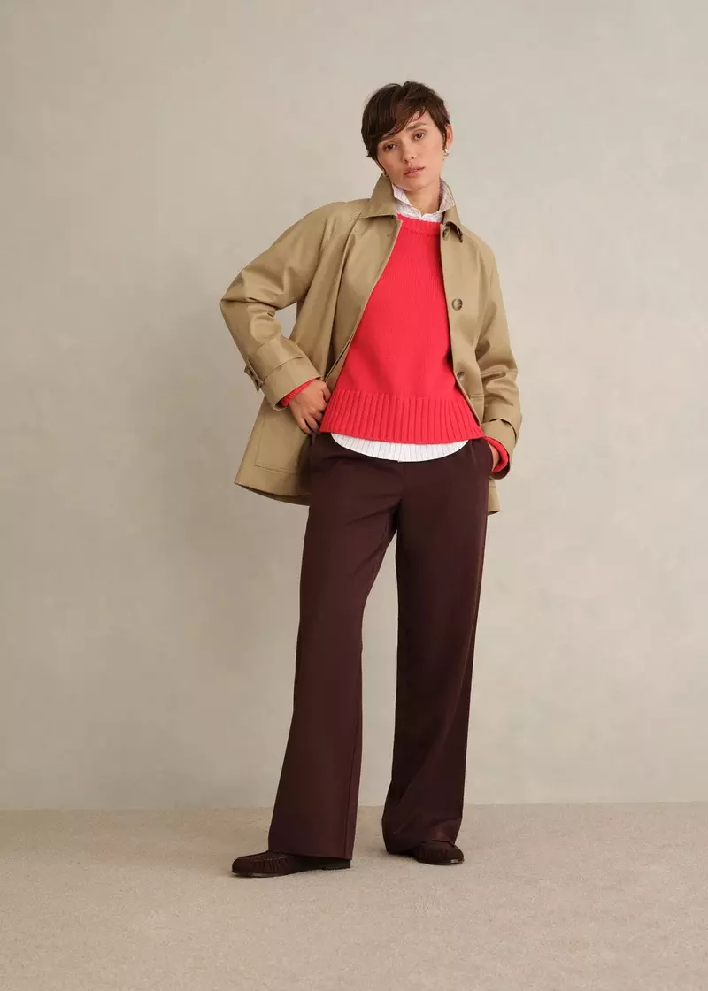 Callie Shower Resistant Car Coat, Fawn Beige, hi-res