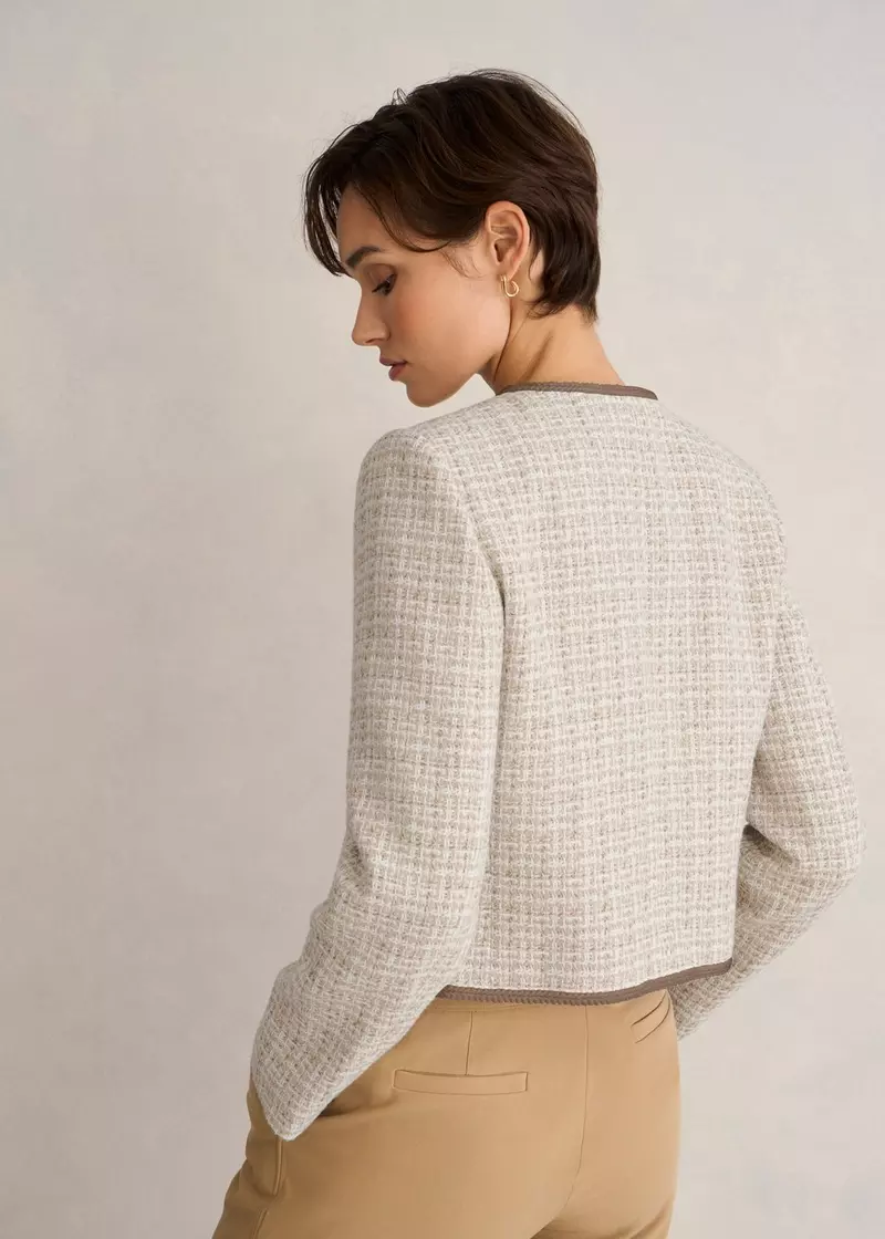 Carey Tweed Jacket, Camel Ivory, hi-res