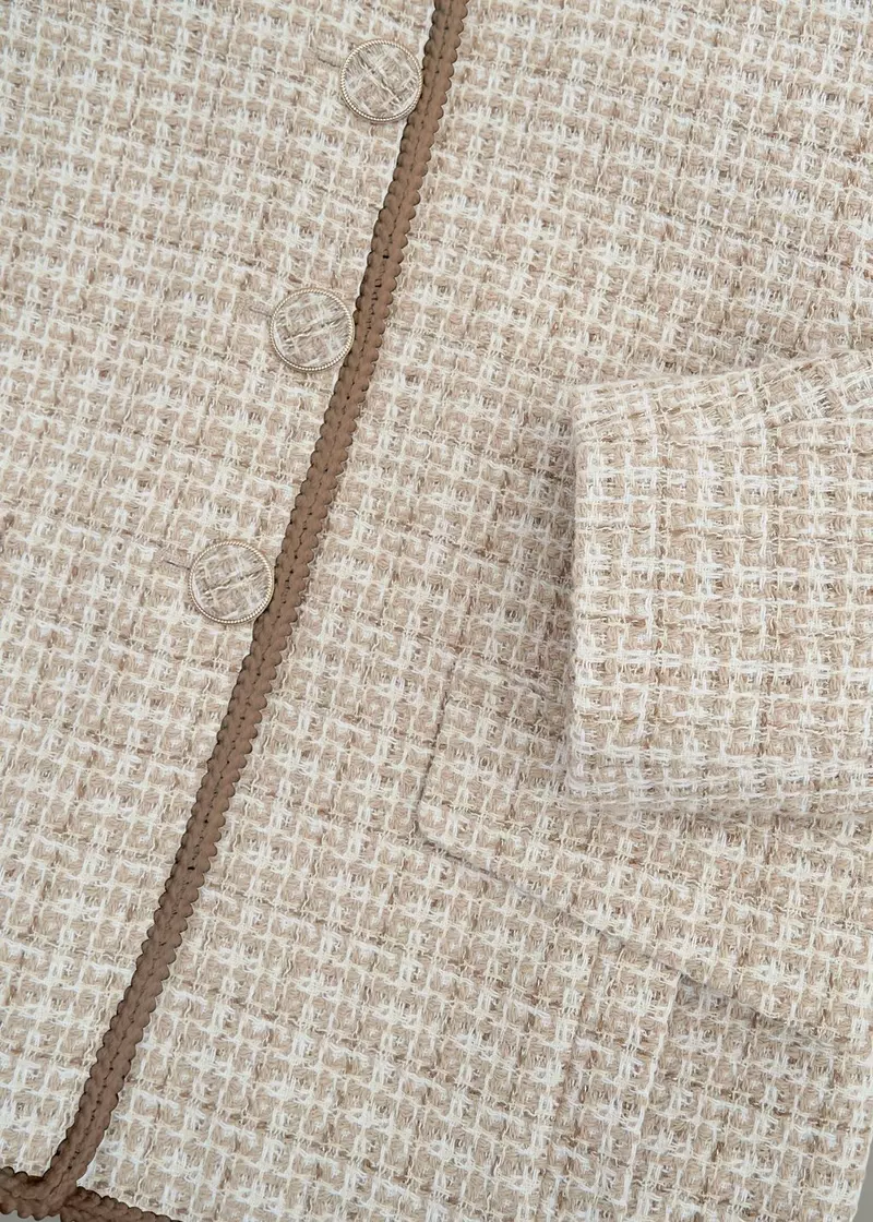 Carey Tweed Jacket, Camel Ivory, hi-res