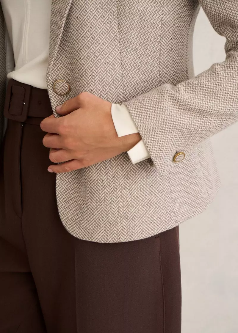 Chelsey Wool Blend Jacket, Neutral, hi-res