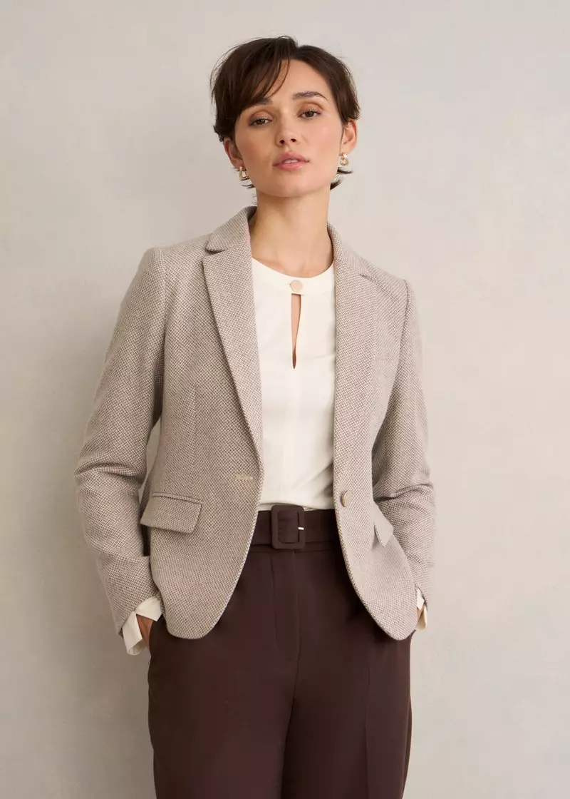 Chelsey Wool Blend Jacket, Neutral, hi-res