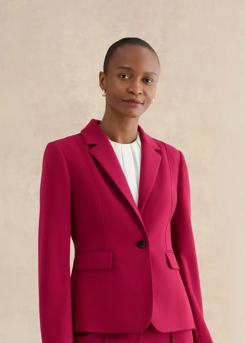Gemma Suit Jacket, Beetroot Pink, hi-res
