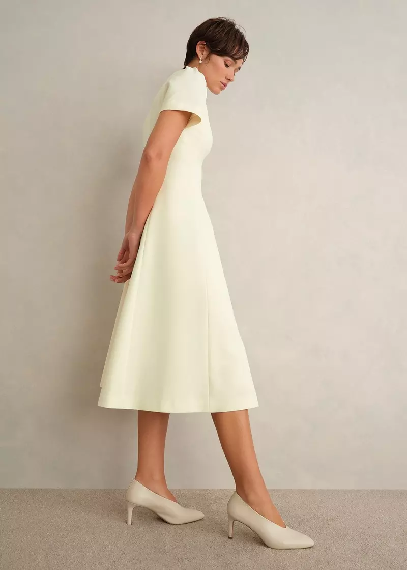 Eliana Seam Detail Dress, Pale Yellow, hi-res