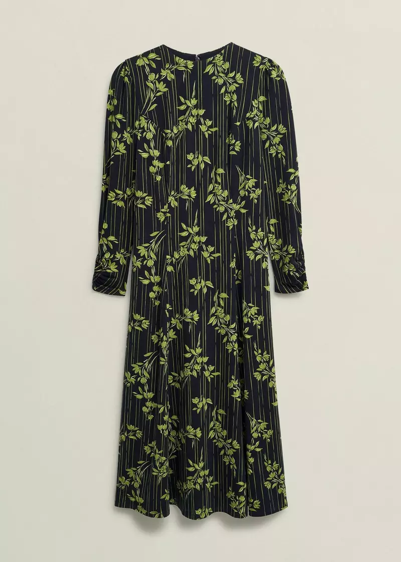 Alison Jersey Dress, Navy Green, hi-res