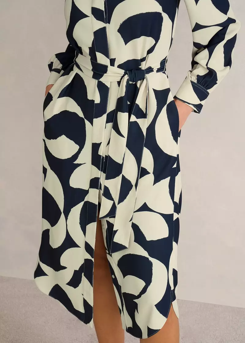 Petite Alisa Dress, Blue Sandstone, hi-res