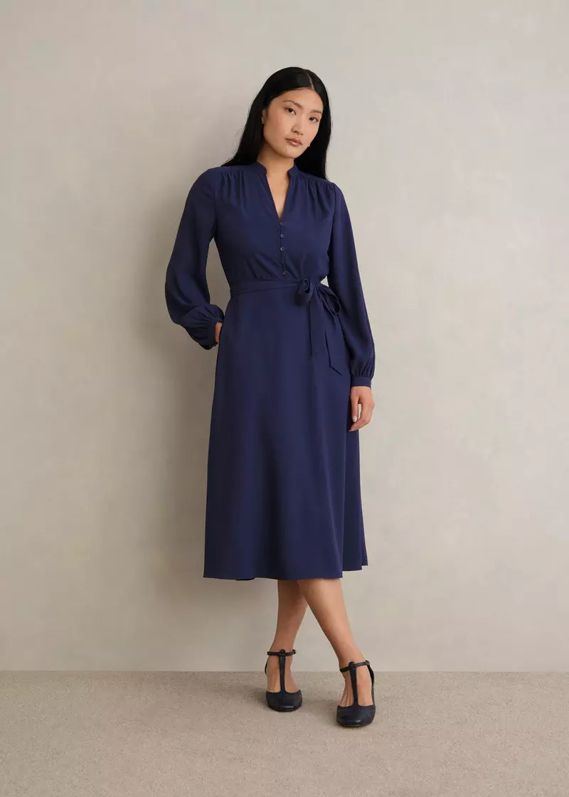 Lettie Dress, Midnight Navy, hi-res