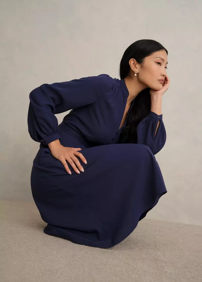 Lettie Dress, Midnight Navy, hi-res