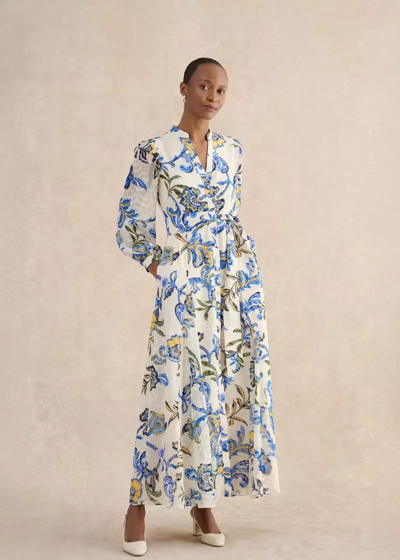 Petite Shanice Paisley Maxi Dress, Cream Multi, hi-res