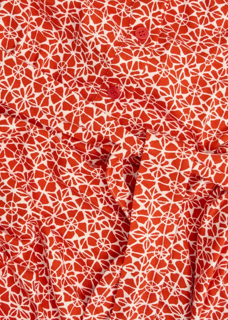 Cathy Jersey Dress, Red Ivory, hi-res