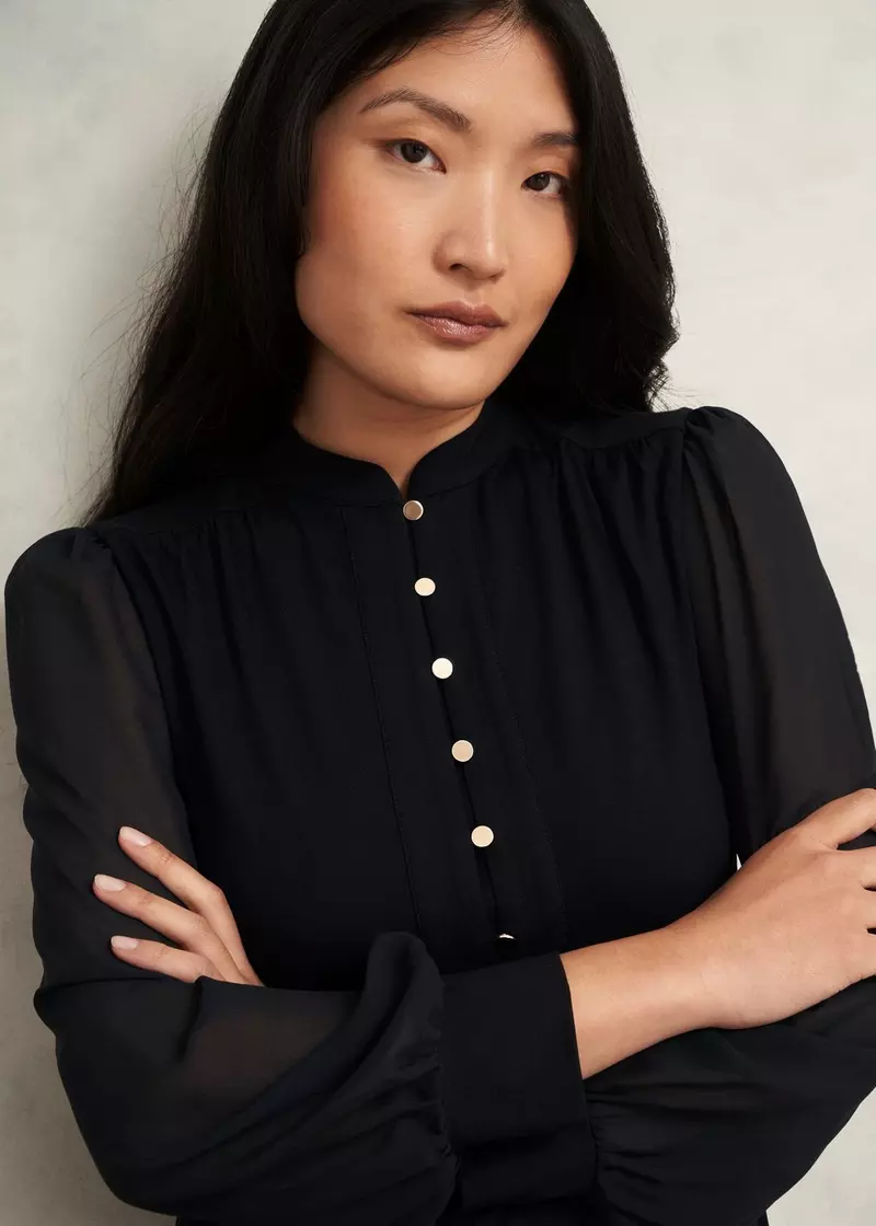 Liberty Jersey Dress, Black, hi-res