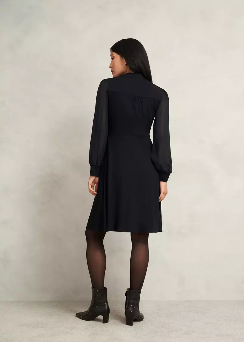Liberty Jersey Dress, Black, hi-res