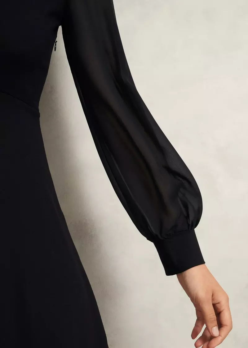 Liberty Jersey Dress, Black, hi-res