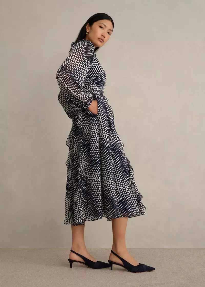 Miriam Dress, Midnight Cream, hi-res