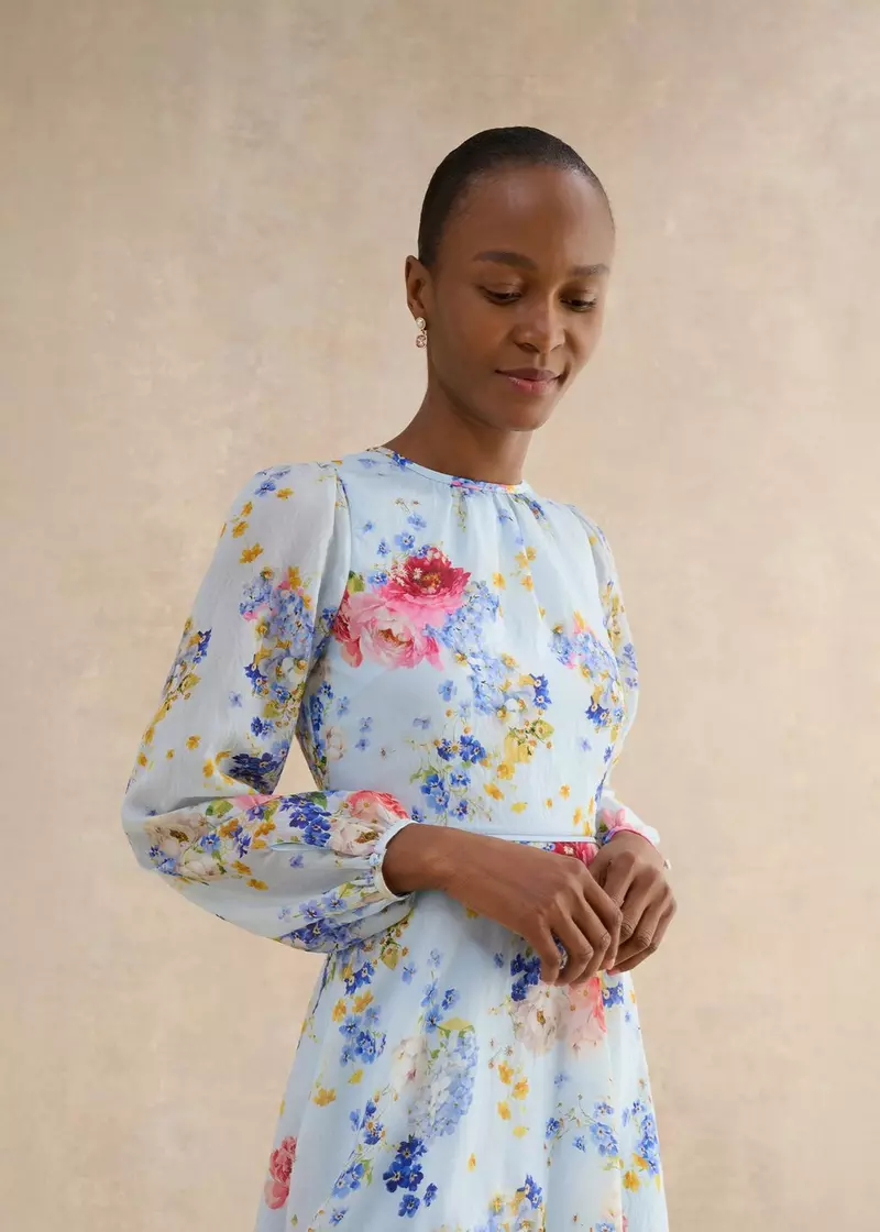 Constance Dress, Pale Blue Multi, hi-res