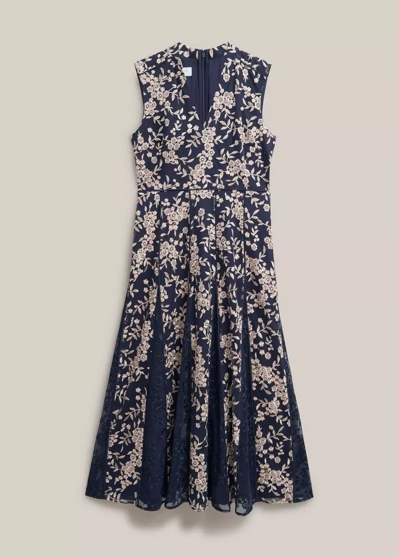 Quin Embroidered Dress, Midnight Blush, hi-res