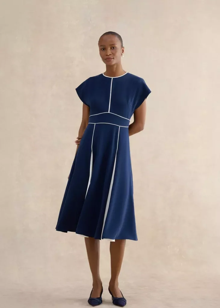 Viola Dress, Midnight Cream, hi-res