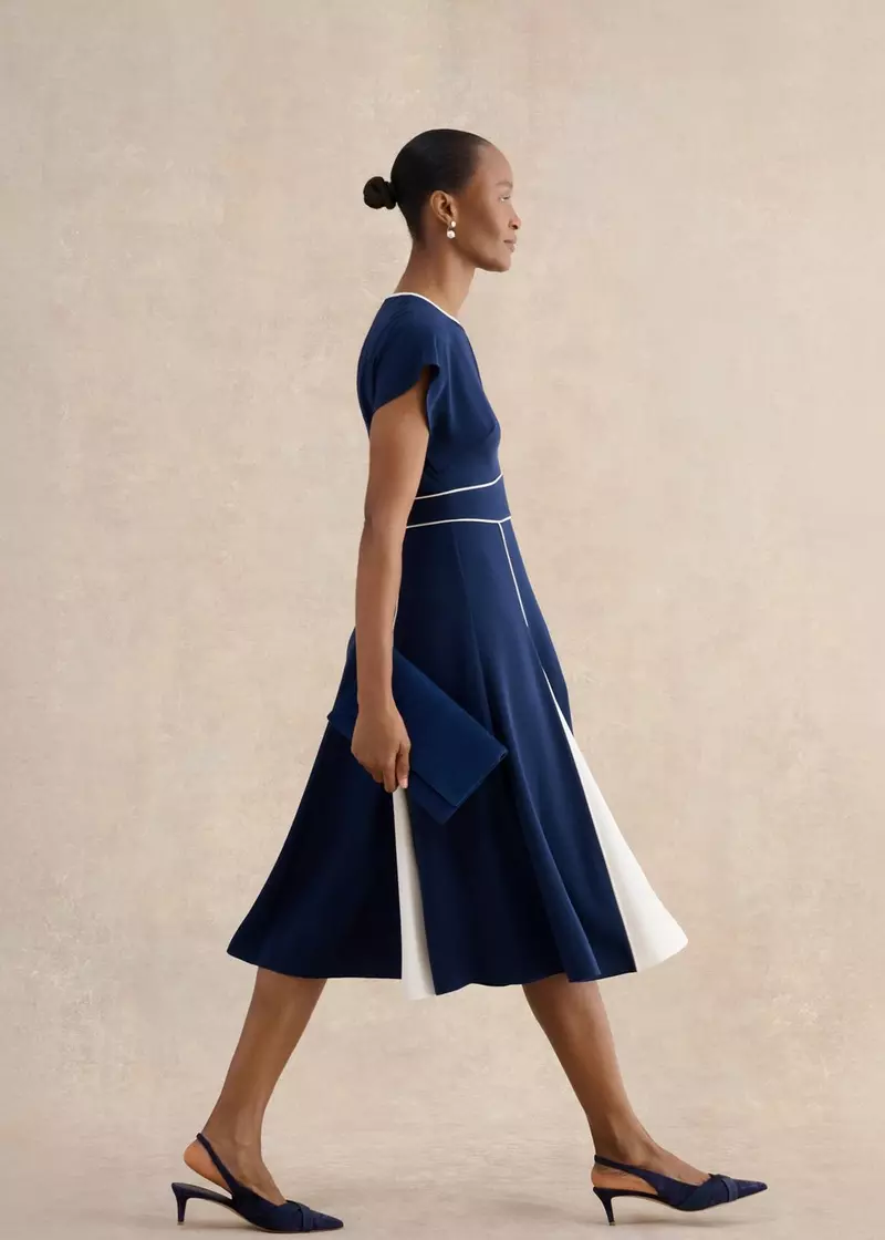 Viola Dress, Midnight Cream, hi-res