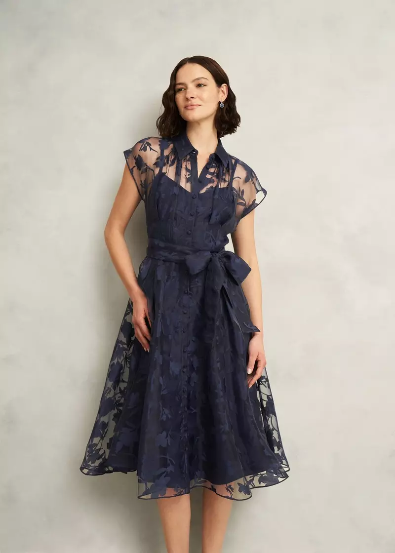 Petite Tess Shirt Dress, Midnight Navy, hi-res