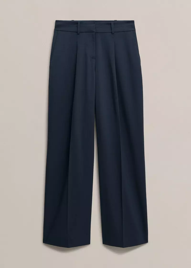 Lauren Wide Trousers, Dark Slate Blue, hi-res