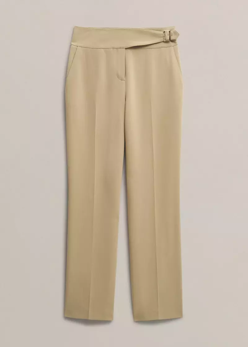 Leila Straight Leg Trousers, Fawn Beige, hi-res