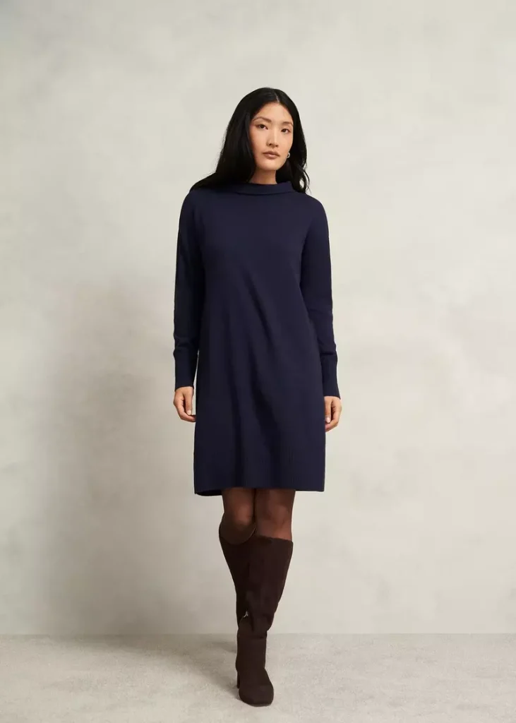 Audrey Knitted Dress, Hobbs Midnight, hi-res