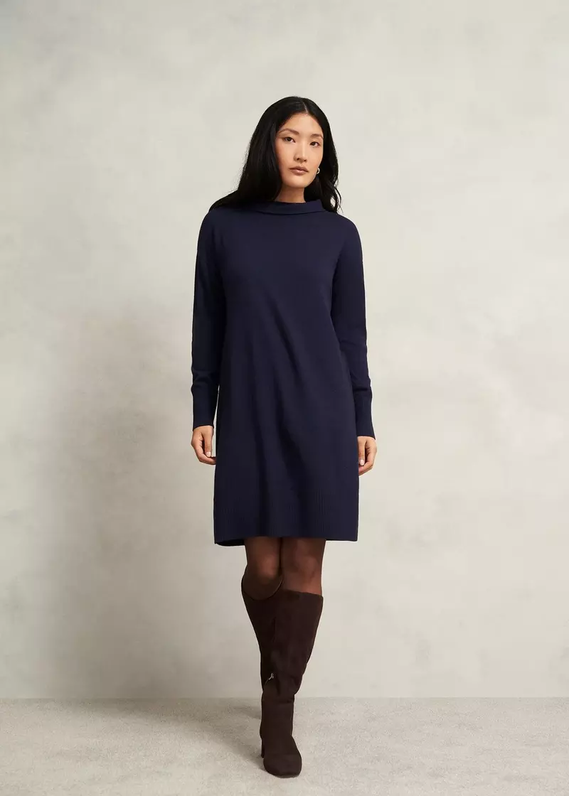 Audrey Knitted Dress, Hobbs Midnight, hi-res