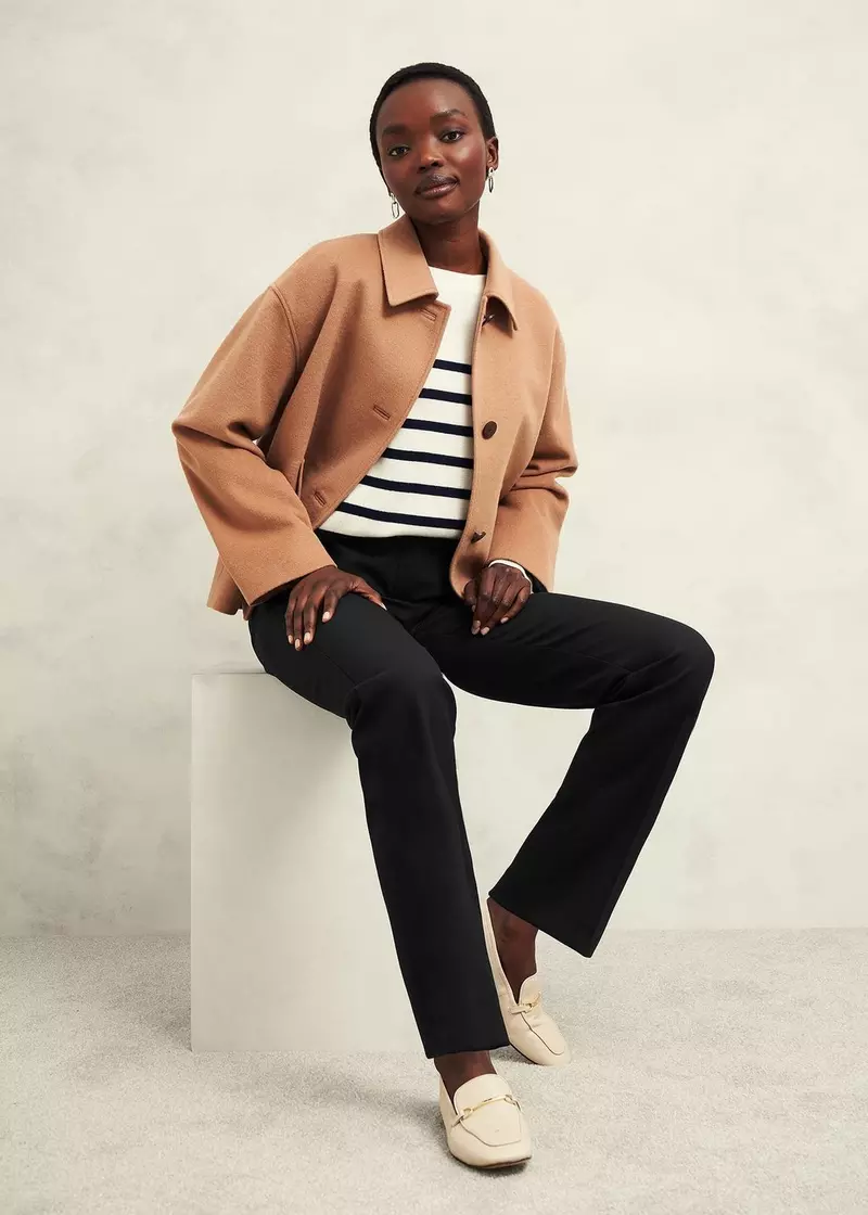 Gerrie Straight Trousers, Black, hi-res