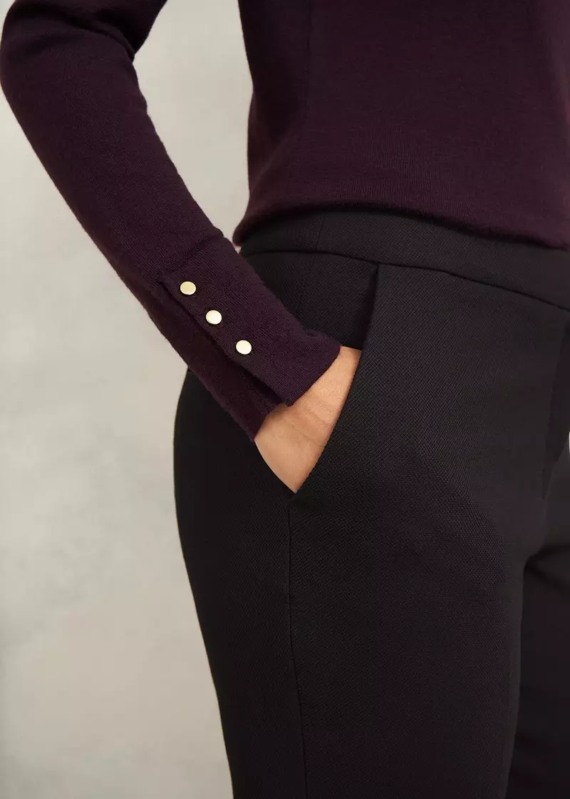 Petite Mia Slim Trousers, Black, hi-res