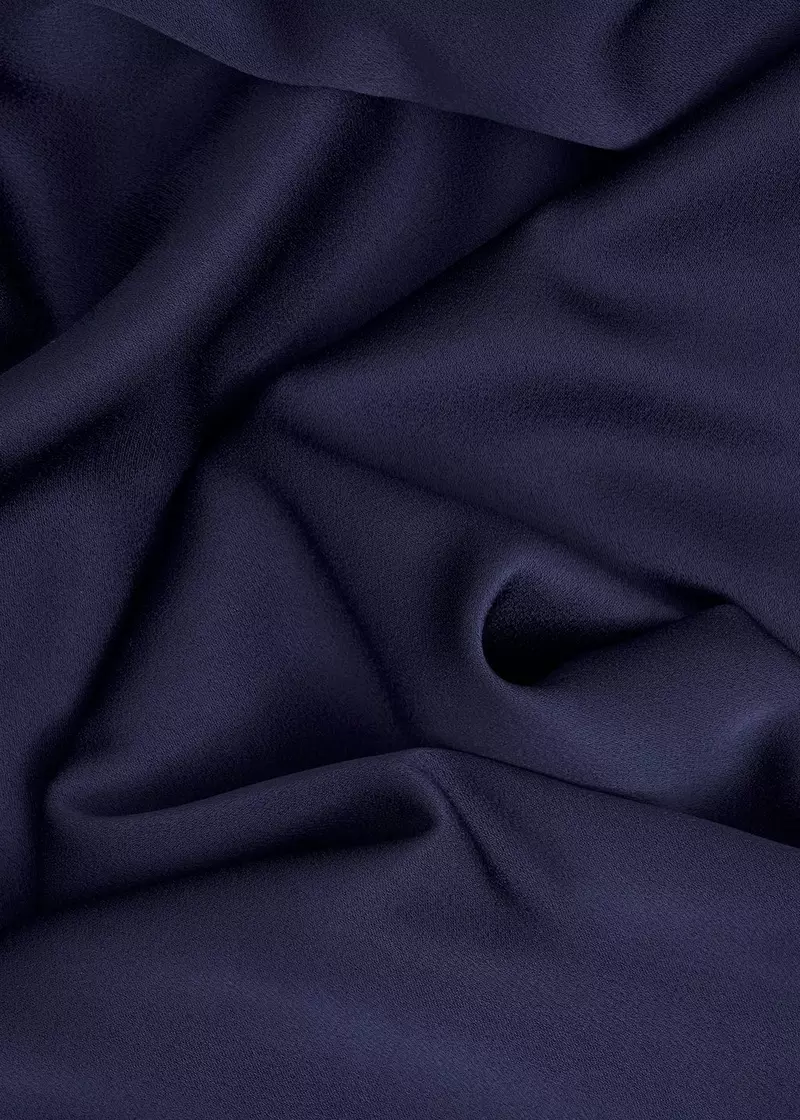 Keira Trimmed Satin Midi Dress, Midnight, hi-res