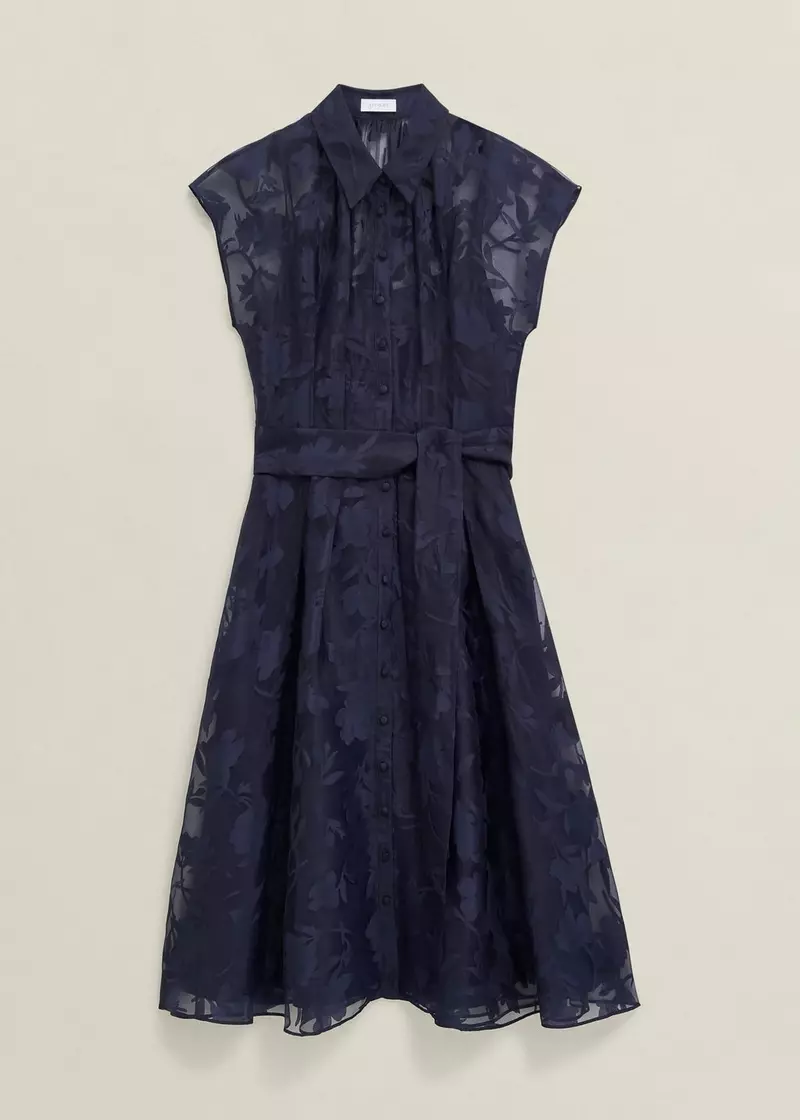 Tess Shirt Dress, Midnight Navy, hi-res