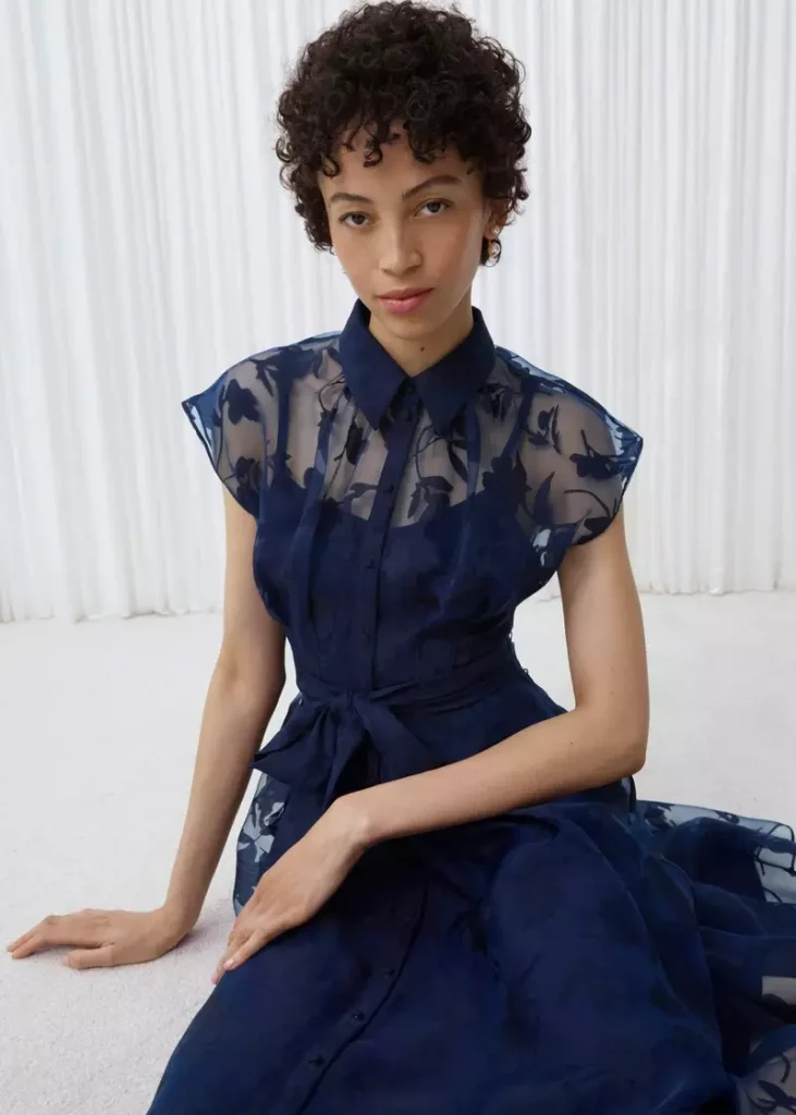 Tess Shirt Dress, Midnight Navy, hi-res