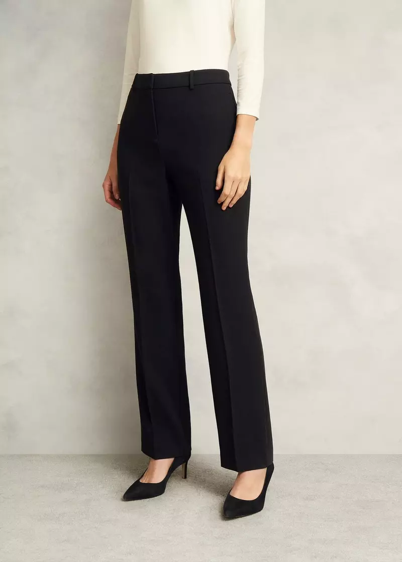 Petite Rae Straight Trousers, Black, hi-res