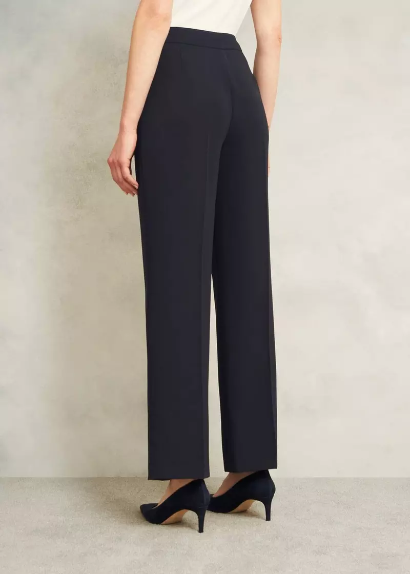 Petite Mel Wide Trousers, Navy, hi-res